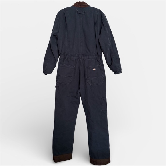 Dickies Insulated Coveralls Blue Canvas Men’s Size Medium Workwear - Picture 2 of 10